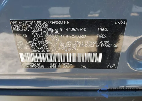 2023 Subaru Solterra Limited из США, поврежденный, VIN JTMABABAXPA034252